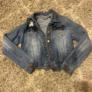 Womens small short Jean jacket. Brand: dollhouse. Size small